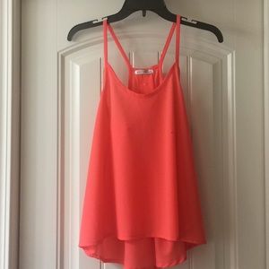 Flowy Open Back Peach Tank Top